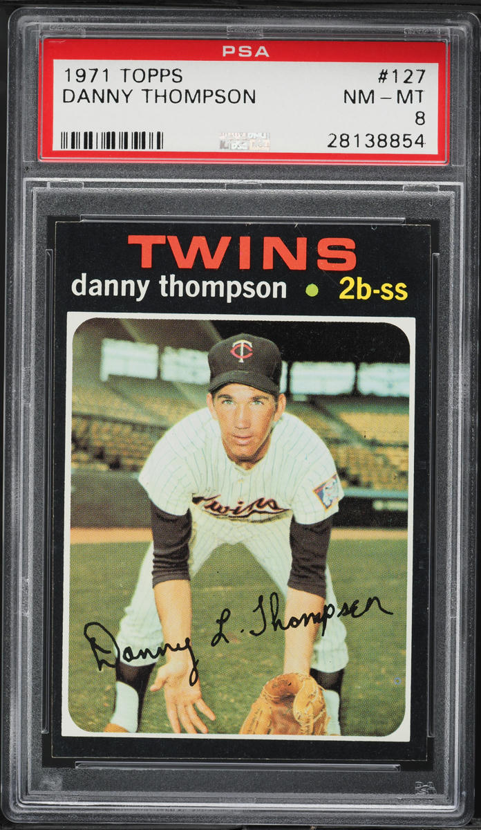 1971 Topps Danny Thompson #127 PSA 8 NM-MT