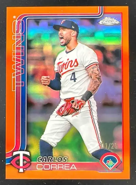 2025 Finest Sky Blue Refractor Carlos Correa /250 #199 CGC AUTH on