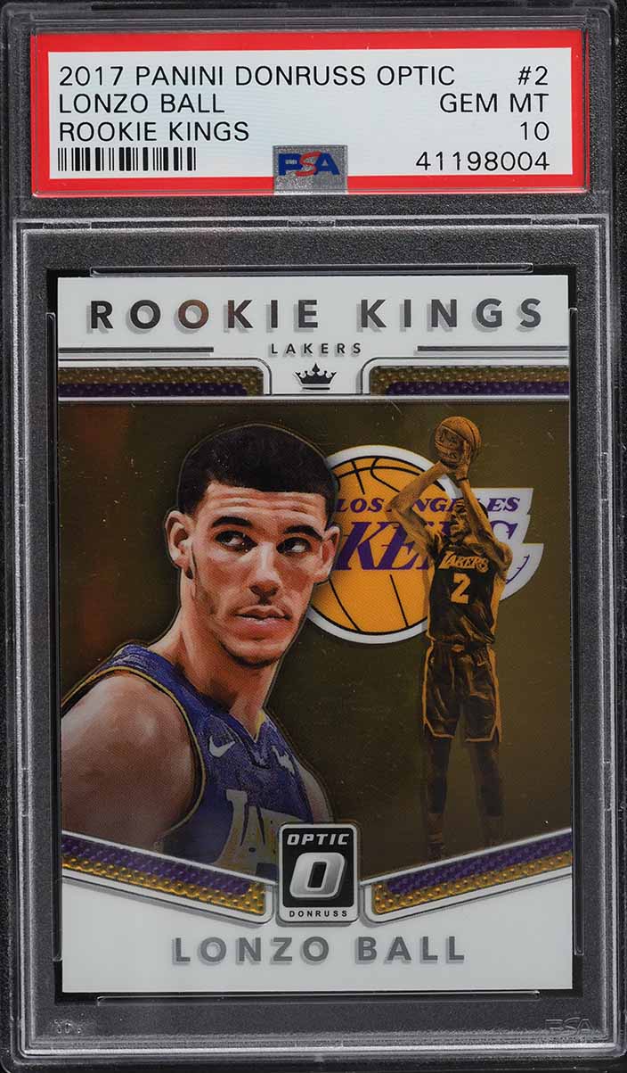 2017 Donruss Optic Kings Lonzo Ball ROOKIE #2 PSA 10 GEM MINT