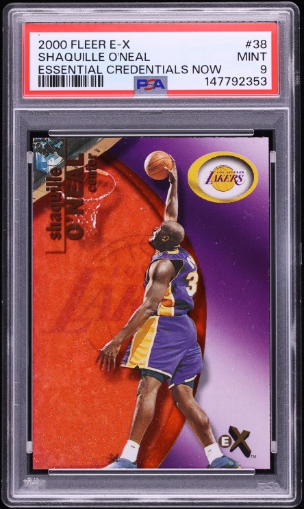 2000 Fleer E-X Essential Credentials Now Shaquille O'Neal /201 #38 PSA 9 MINT