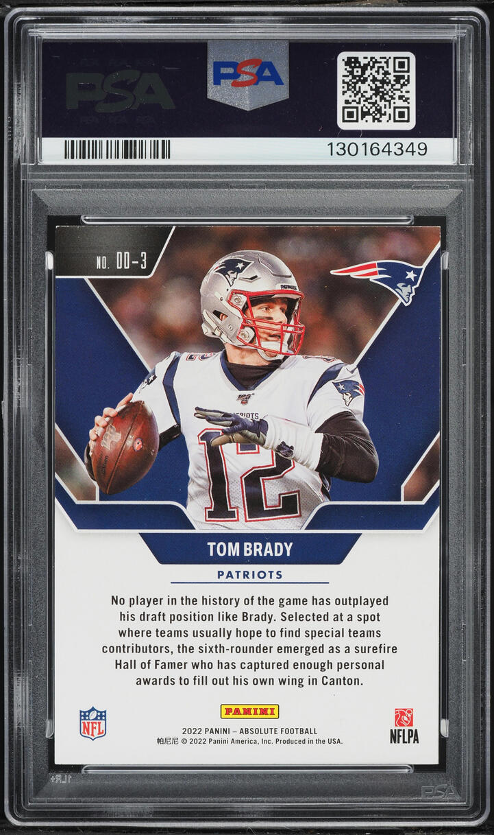 2022 Absolute Draft Diamonds Tom Brady #DD-3 PSA 9 MINT