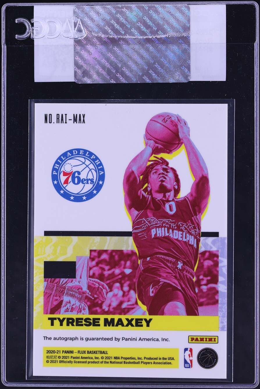 2020 Panini Flux Influx Tyrese Maxey ROOKIE AUTO #RAI-MAX CGC AUTH