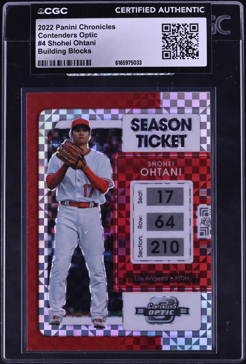 2022 Panini Chronicles Contenders Optic Building Blocks Shohei Ohtani #4 CGC AUTH