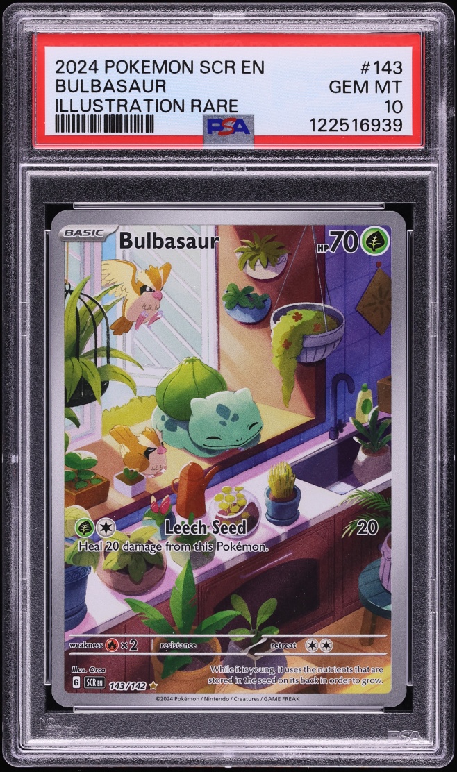 2024 Pokemon Scarlet & Violet Stellar Crown IR Bulbasaur #143 PSA 10 GEM MINT