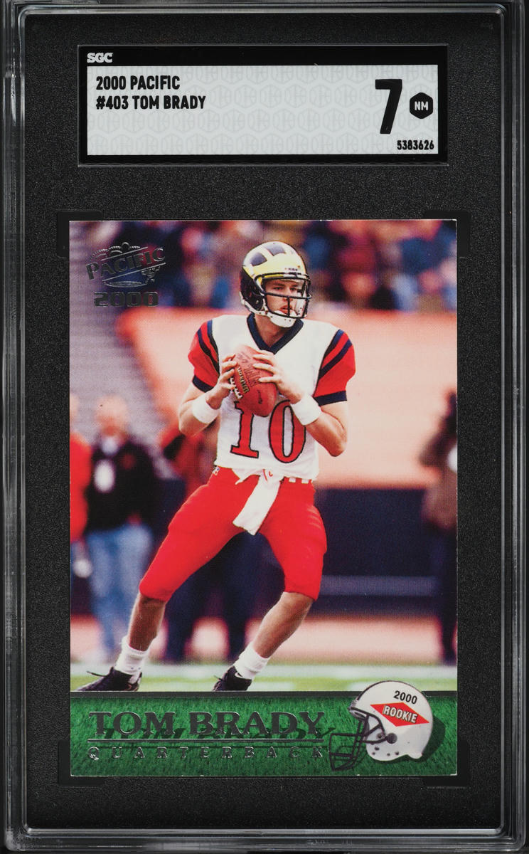 2000 Pacific Football Tom Brady ROOKIE #403 SGC 7 NRMT