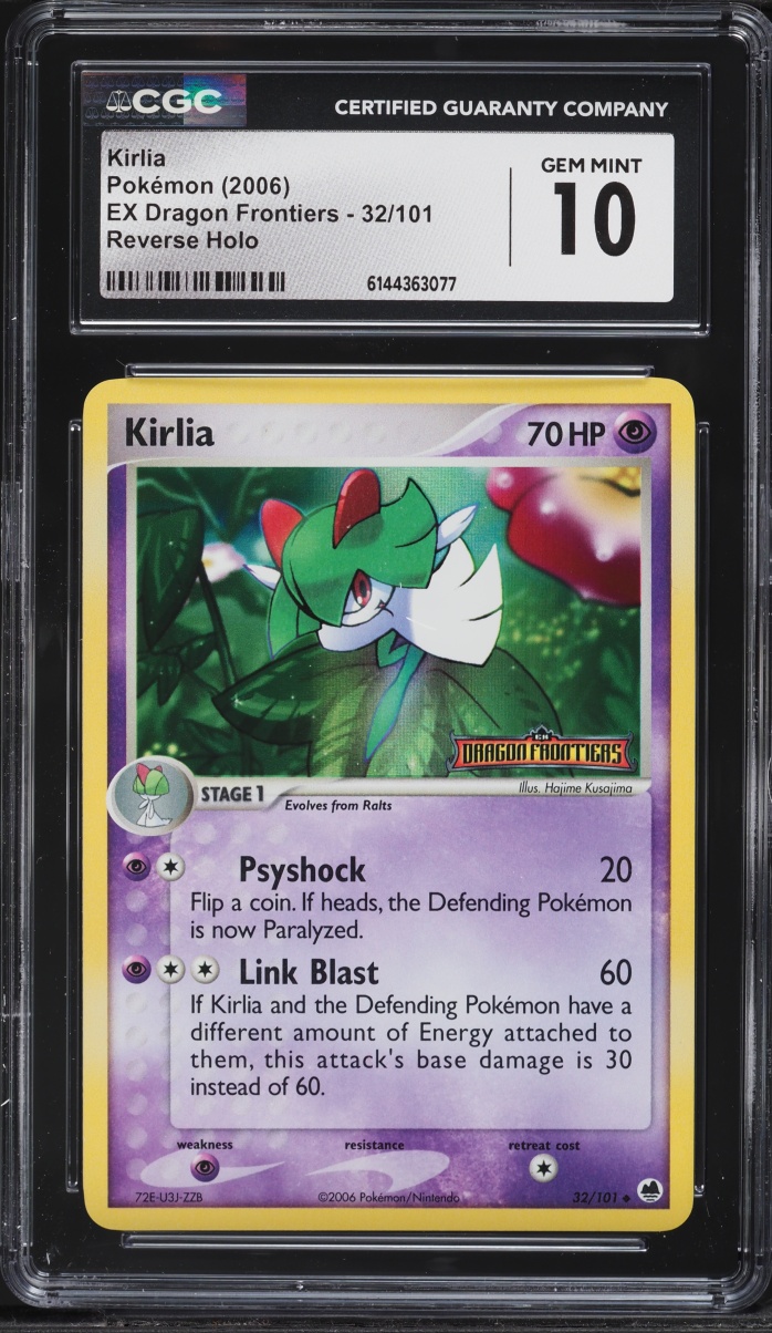 2006 Pokemon EX Dragon Frontiers Reverse Holo Kirlia #32 CGC 10 GEM MINT