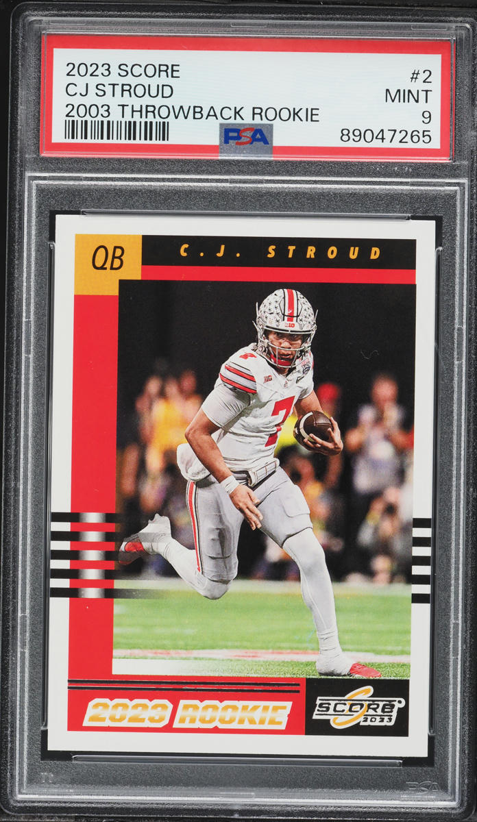 2023 Score '03 Throwback C.J. Stroud ROOKIE #2 PSA 9 MINT