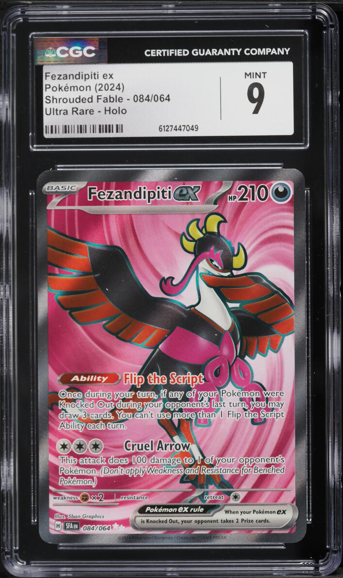 2024 Pokemon Scarlet & Violet Shrouded Fable Full Art Fezandipiti EX #84 CGC 9 MINT