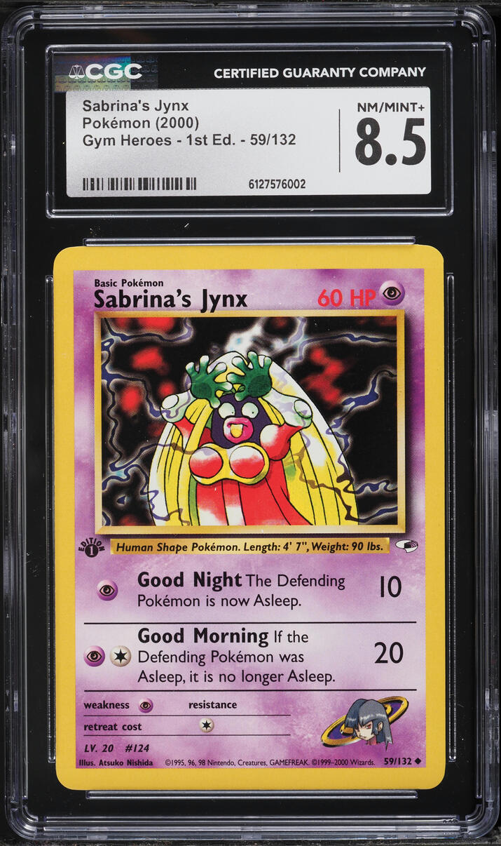 2000 Pokemon Gym Heroes 1st Edition Sabrina's Jynx #59 CGC 8.5 NM-MT+