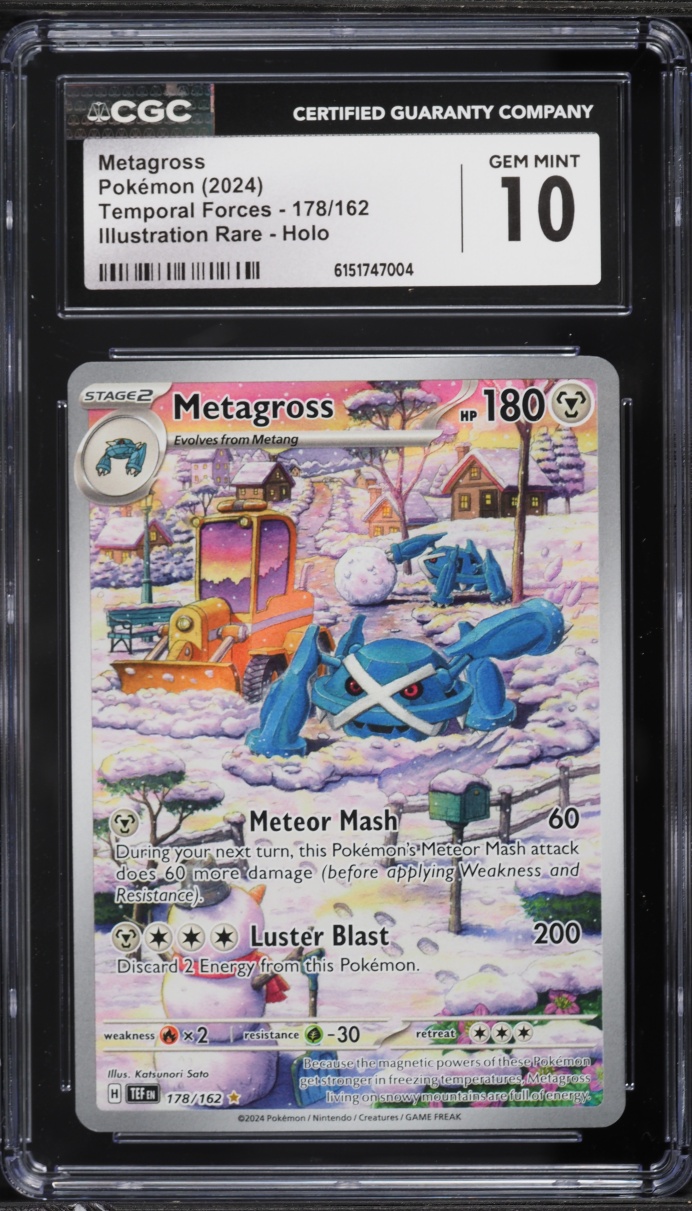 2024 Pokemon Scarlet & Violet Temporal Forces IR Metagross #178 CGC 10 GEM MINT