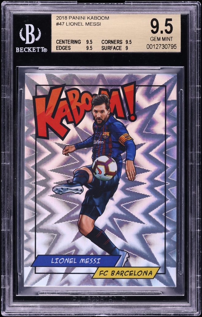 2018 Panini Kaboom! Lionel Messi #K-LMS BGS 9.5 GEM MINT