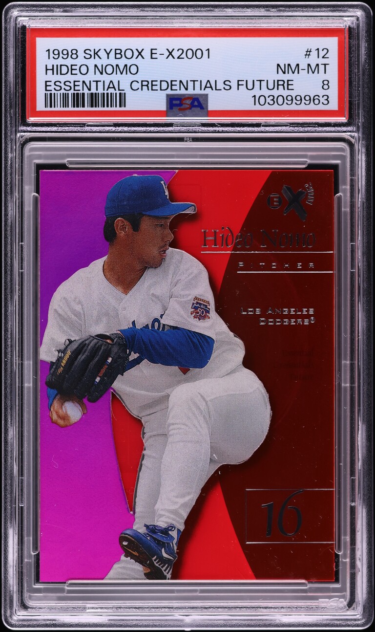 1998 Skybox E-X 2001 Essential Credentials Future Hideo Nomo /89 #12 PSA 8 NM-MT - Photo 1