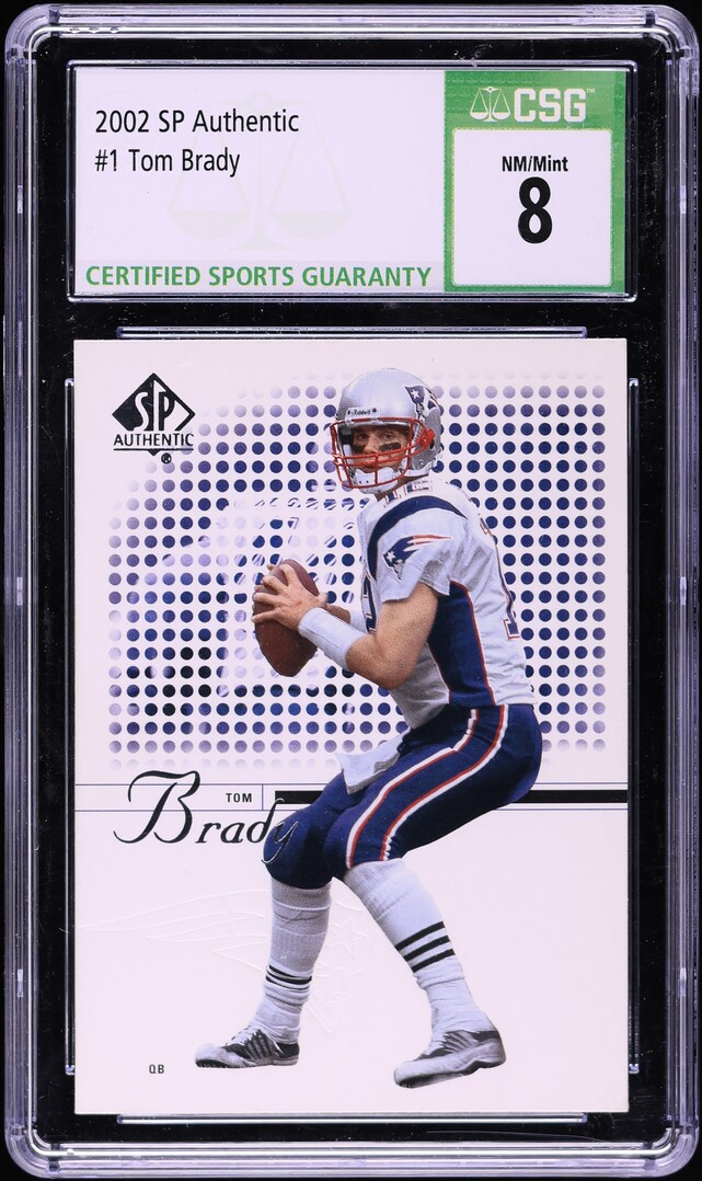 2002 SP Authentic Tom Brady #1 CSG 8 NM-MT