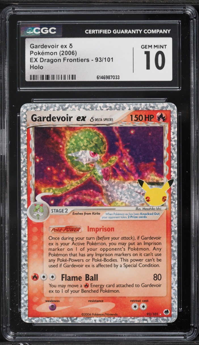 2006 Pokemon EX Dragon Frontiers Holo Gardevoir Ex #93 CGC 10 GEM MINT