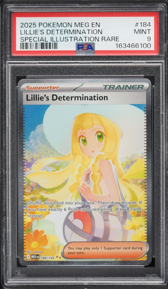 2025 Pokemon Mega Evolution SIR Lillie's Determination #184 PSA 9 MINT