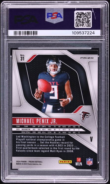 2024 Panini Prizm Variation Michael Penix Jr. ROOKIE #31 PSA 9 MINT