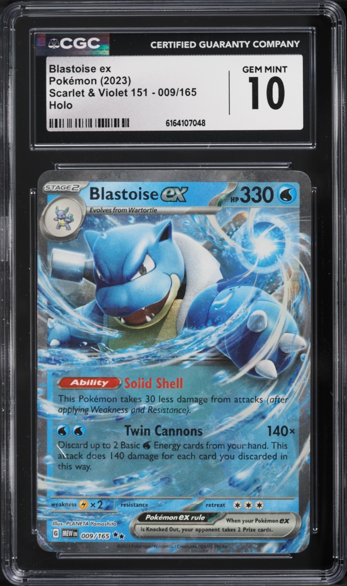 2023 Pokemon Scarlet & Violet 151 Holo Blastoise ex #9 CGC 10 GEM MINT