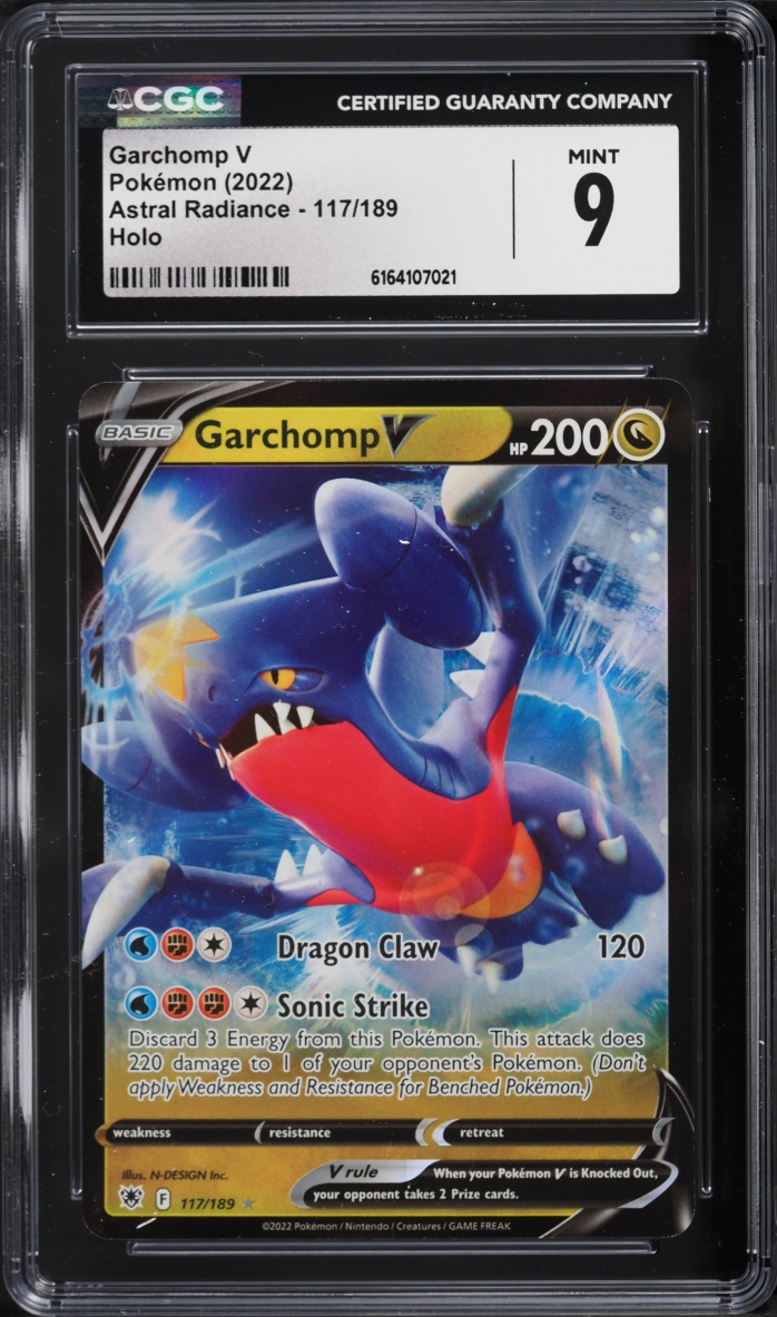 2022 Pokemon Sword & Shield Astral Radiance Garchomp V #117 CGC 9 MINT