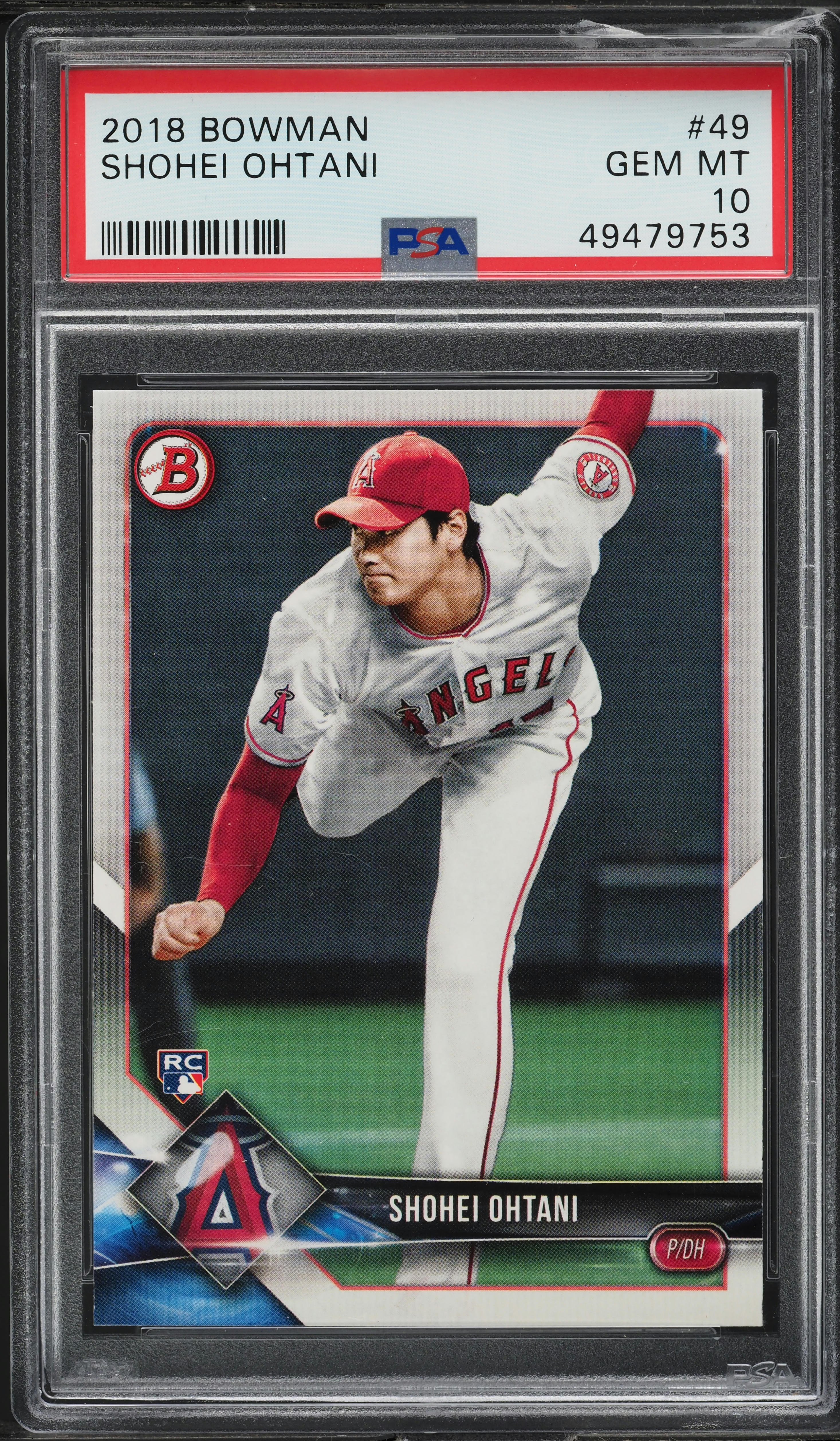 2018 Bowman Shohei Ohtani ROOKIE #49 PSA 10 GEM MINT on