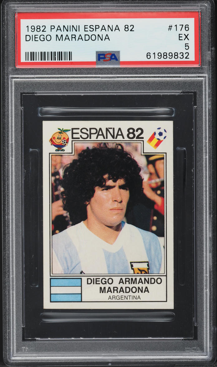 1982 Panini Espana 82 Diego Maradona #176 PSA 5 EX