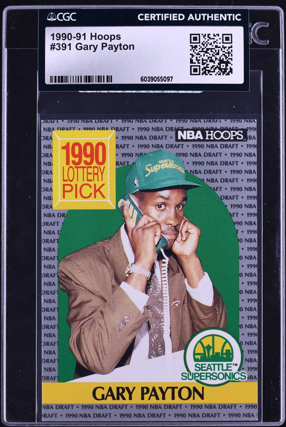 1990 Hoops Gary Payton ROOKIE #391 CGC AUTH
