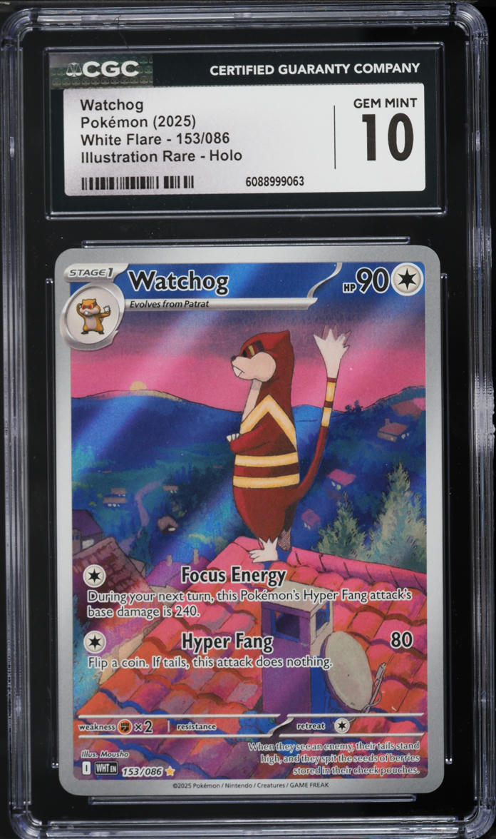 2025 Pokemon Scarlet & Violet White Flare IR Watchog #153 CGC 10 GEM MINT