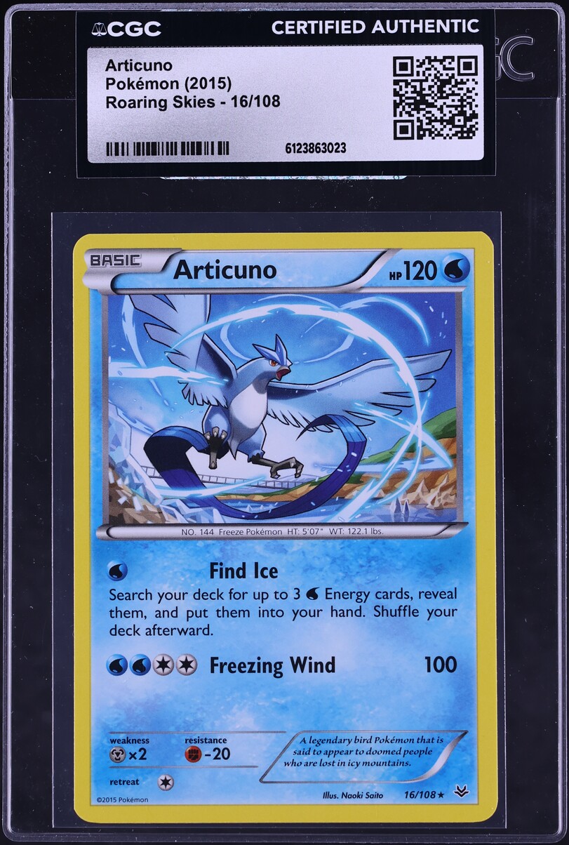 2015 Pokemon XY Roaring Skies Articuno #16 CGC AUTH