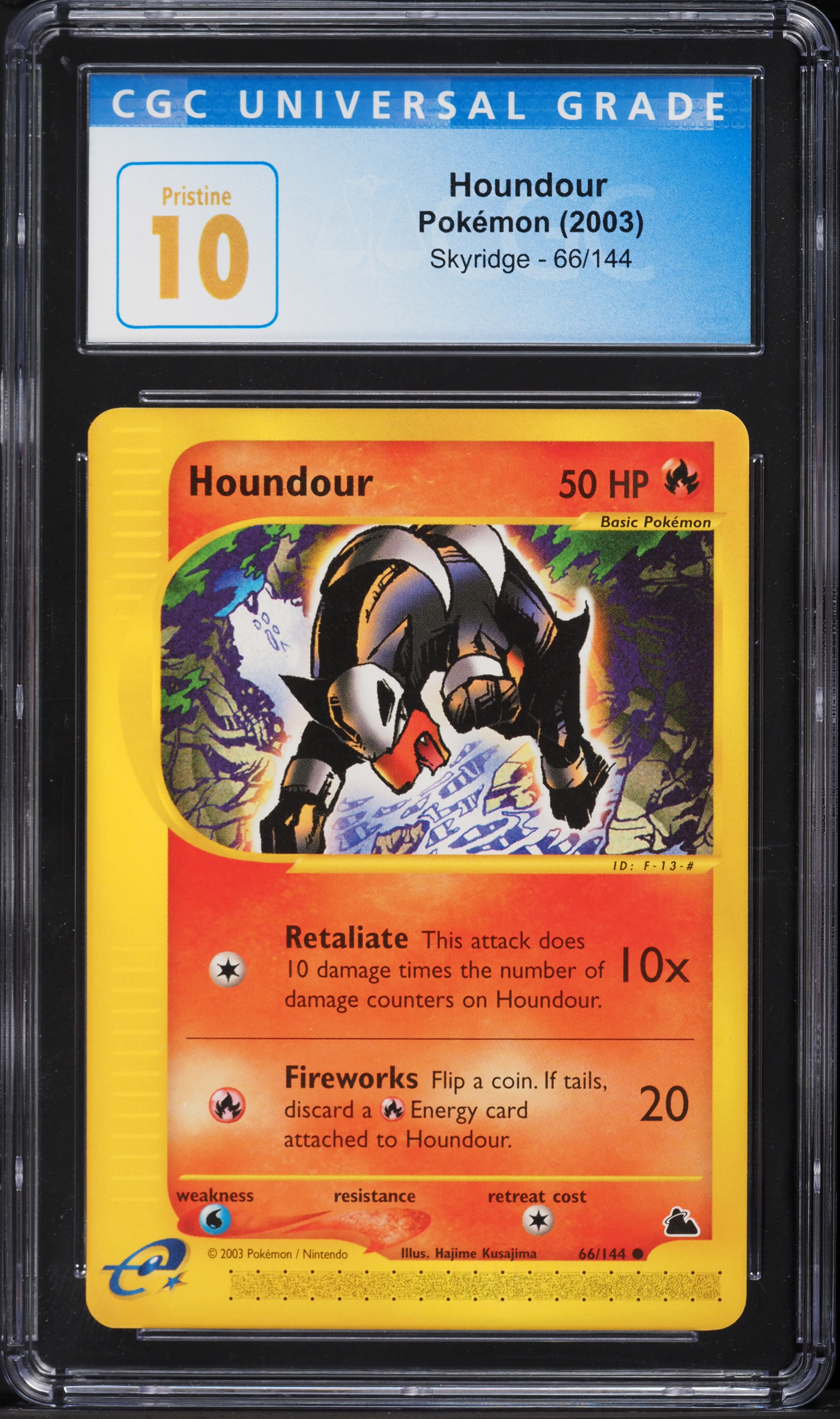 2003 Pokemon Skyridge Houndour #66 CGC 10 PRISTINE