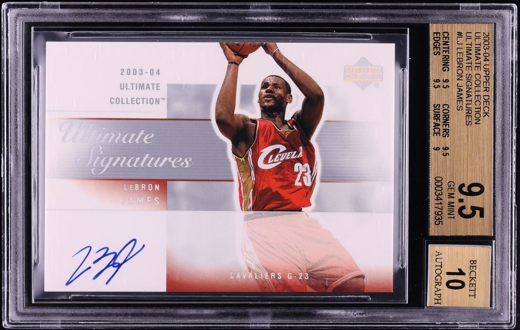 2003 Ultimate Collection Signatures LeBron James ROOKIE AUTO #LJ-A BGS 9.5 GEM MINT