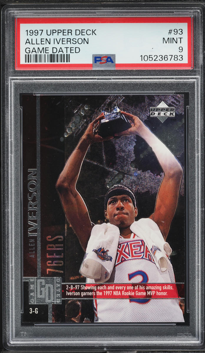 1997 Upper Deck Basketball Allen Iverson #93 PSA 9 MINT