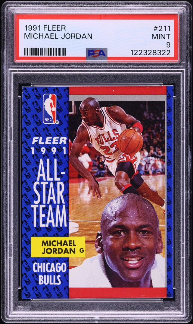1991 Fleer Basketball Michael Jordan #211 PSA 9 MINT