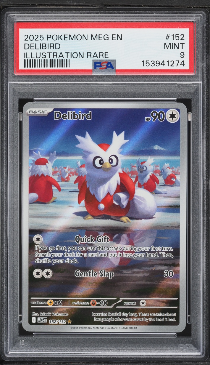 2025 Pokemon Mega Evolution IR Delibird #152 PSA 9 MINT