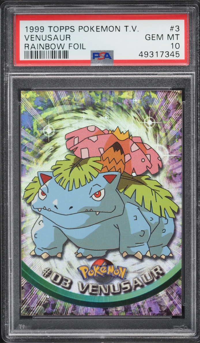 1999 Topps Pokemon Series 1 Rainbow Foil Venusaur #3 PSA 10 GEM MINT