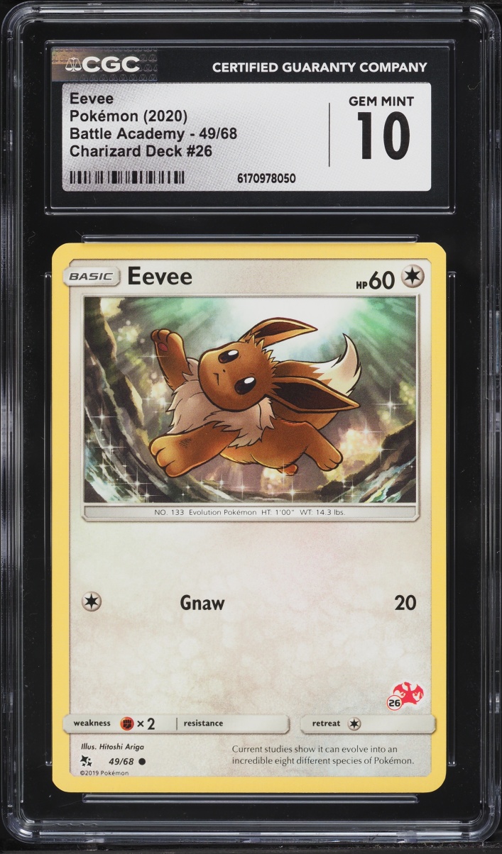 2020 Pokemon Sword & Shield Battle Academy Charizard Deck Eevee #49 CGC 10 GEM MINT