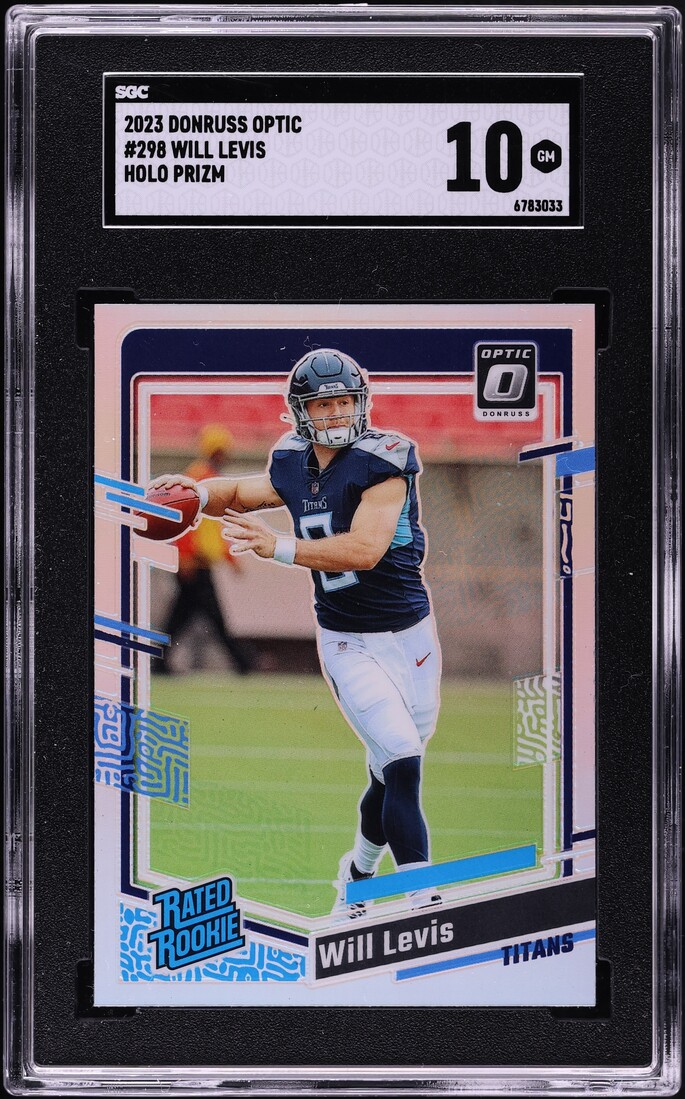 2023 Donruss Optic Holo Prizm Will Levis ROOKIE #298 SGC 10 GEM MINT
