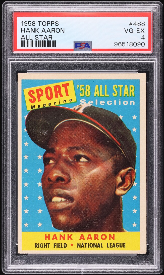 1958 Topps All Star Selection Hank Aaron #488 PSA 4 VGEX