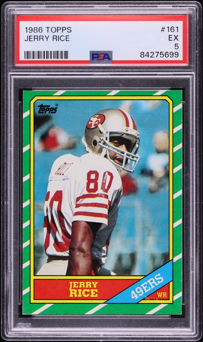 1986 Topps Football Jerry Rice ROOKIE #161 PSA 5 EX