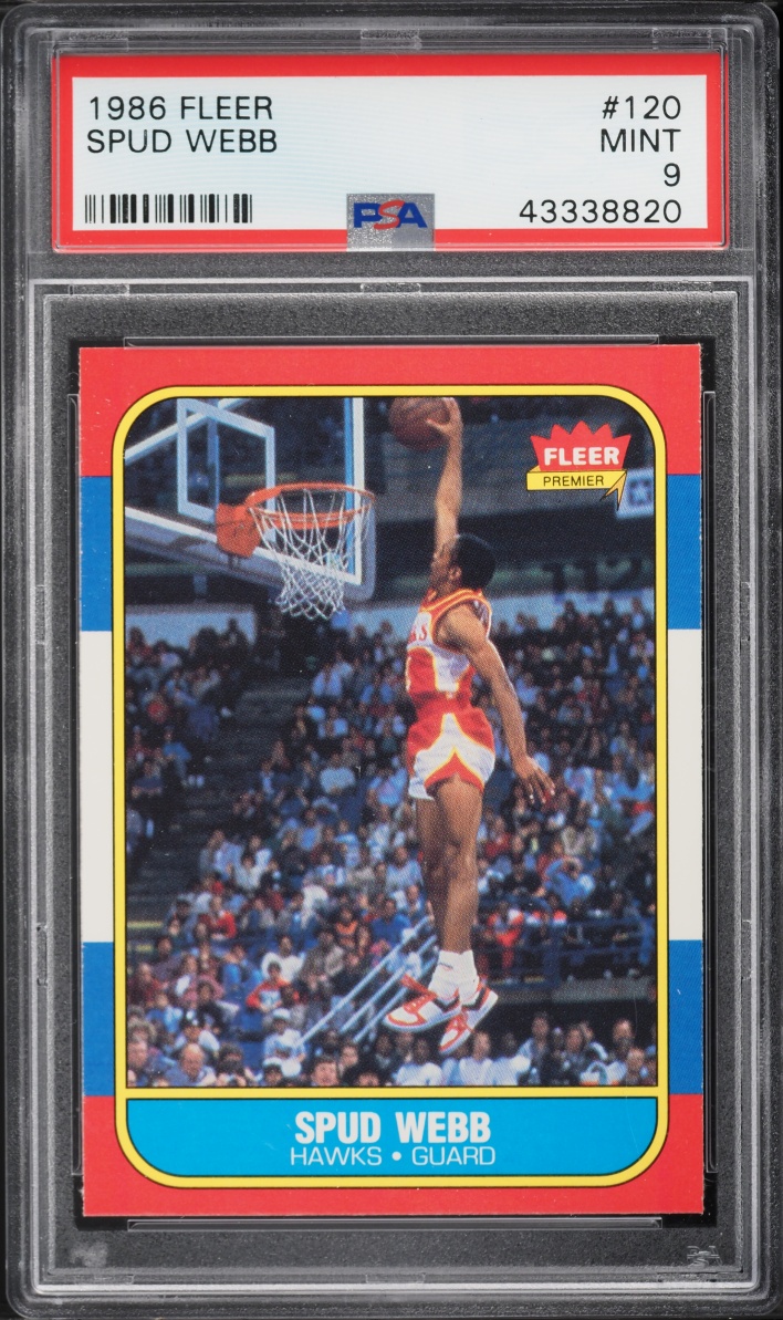 1986 Fleer Basketball Spud Webb ROOKIE #120 PSA 9 MINT
