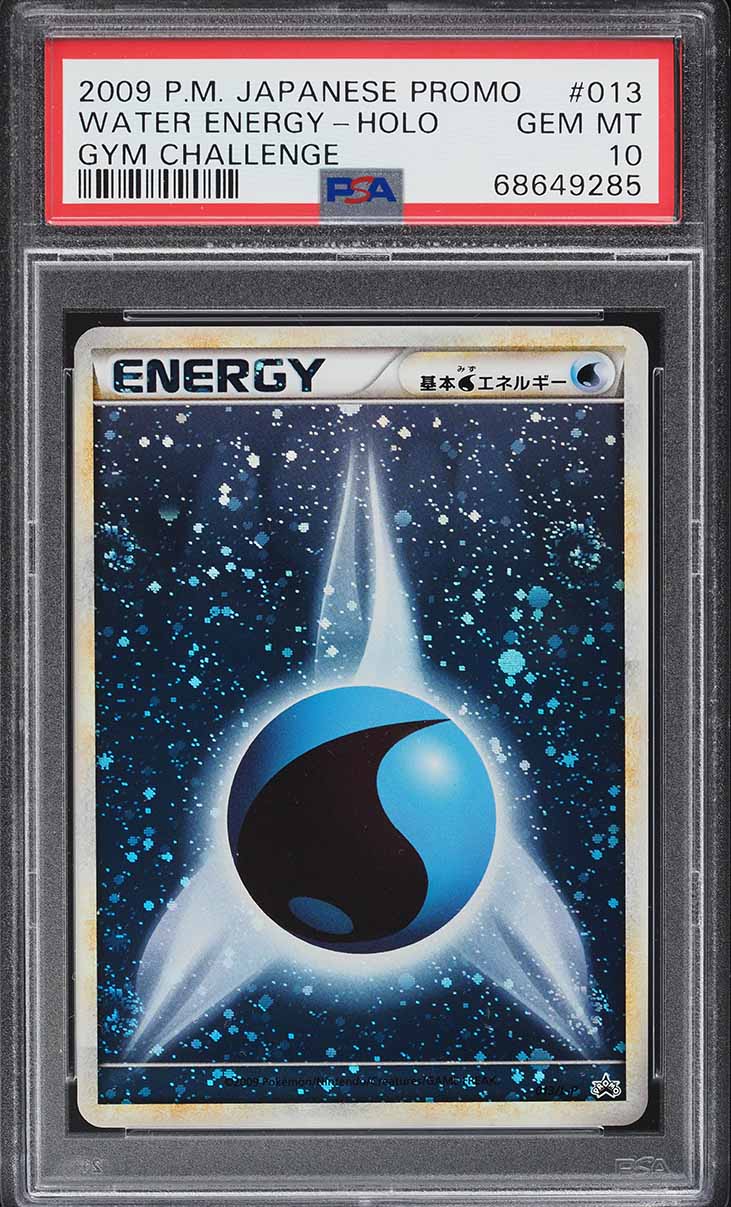 2009 Pokemon Japanese Promo Gym Challenge Holo Water Energy #13 PSA 10 GEM MINT