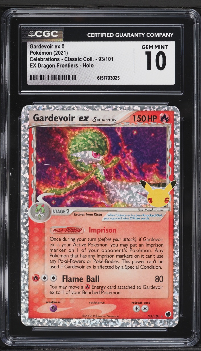 2021 Pokemon SWSH Celebrations Classic Collection Holo Gardevoir EX #93 CGC 10 GEM MINT