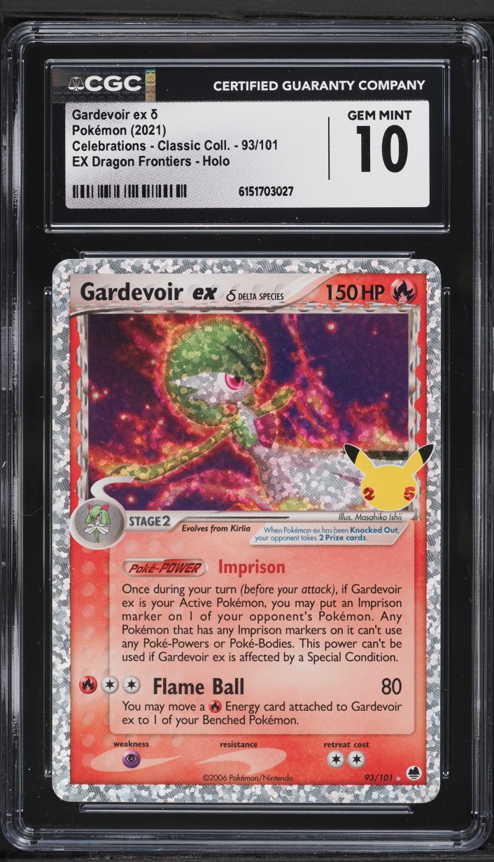 2021 Pokemon SWSH Celebrations Classic Collection Holo Gardevoir EX #93 CGC 10 GEM MINT