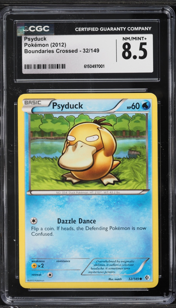 2012 Pokemon Black & White Boundaries Crossed Psyduck #32 CGC 8.5 NM-MT+