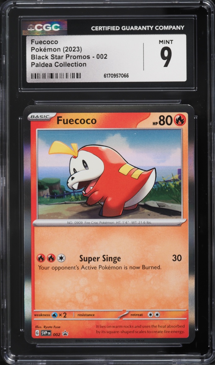 2023 Pokemon Scarlet & Violet Black Star Promo Paldea Collection Fuecoco #2 CGC 9 MINT