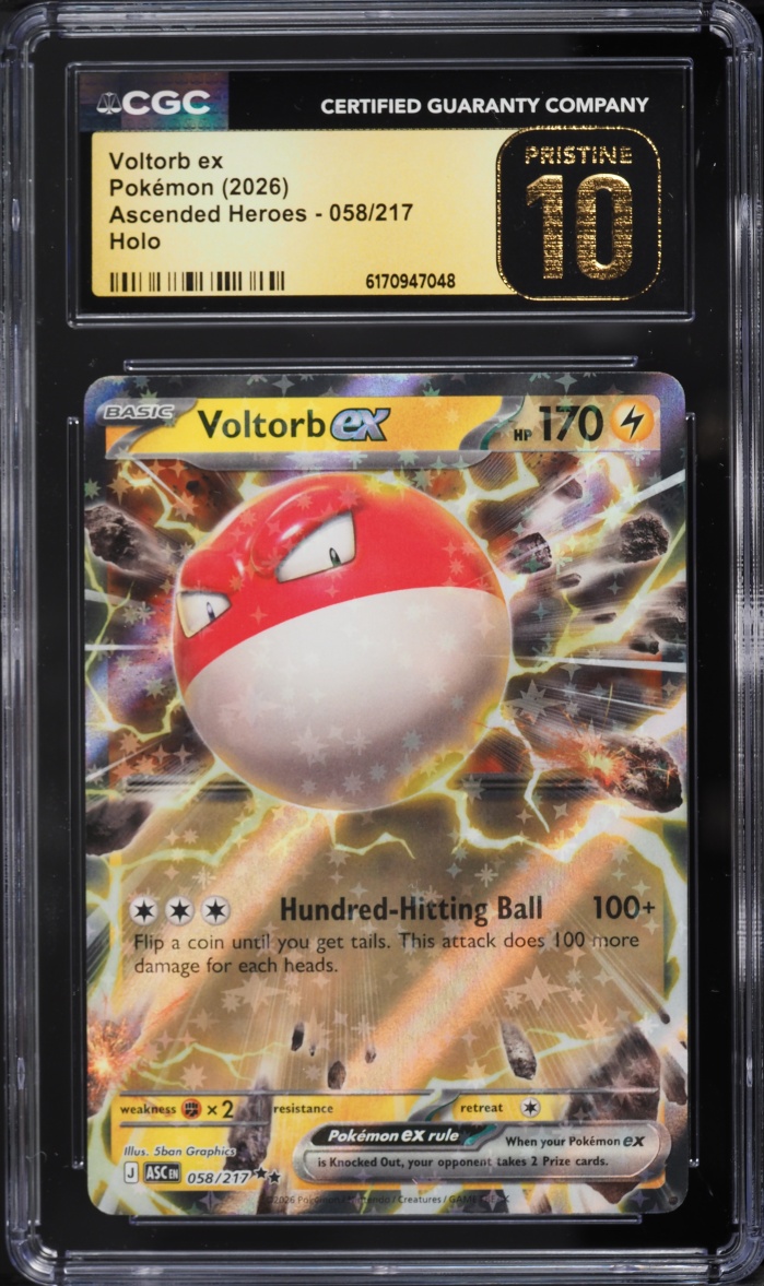 2026 Pokemon Mega Ascended Heroes Holo Voltorb ex #58 CGC 10 PRISTINE