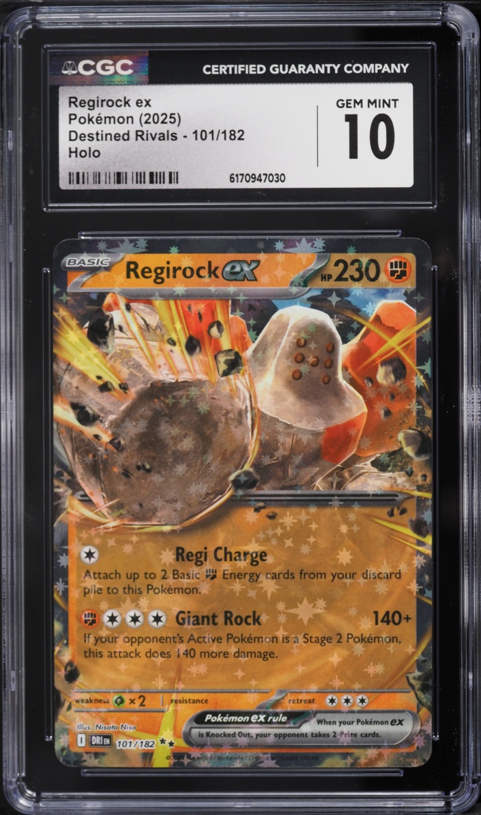 2025 Pokemon Scarlet & Violet Destined Rivals Holo Regirock ex #101 CGC 10 GEM MINT