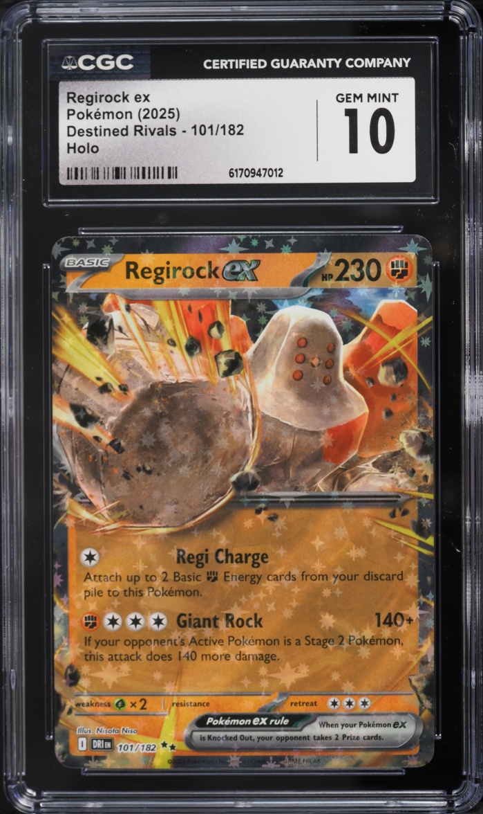 2025 Pokemon Scarlet & Violet Destined Rivals Holo Regirock ex #101 CGC 10 GEM MINT