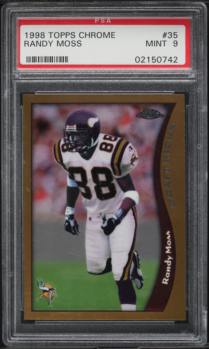 1998 Topps Chrome Randy Moss ROOKIE #35 PSA 9 MINT