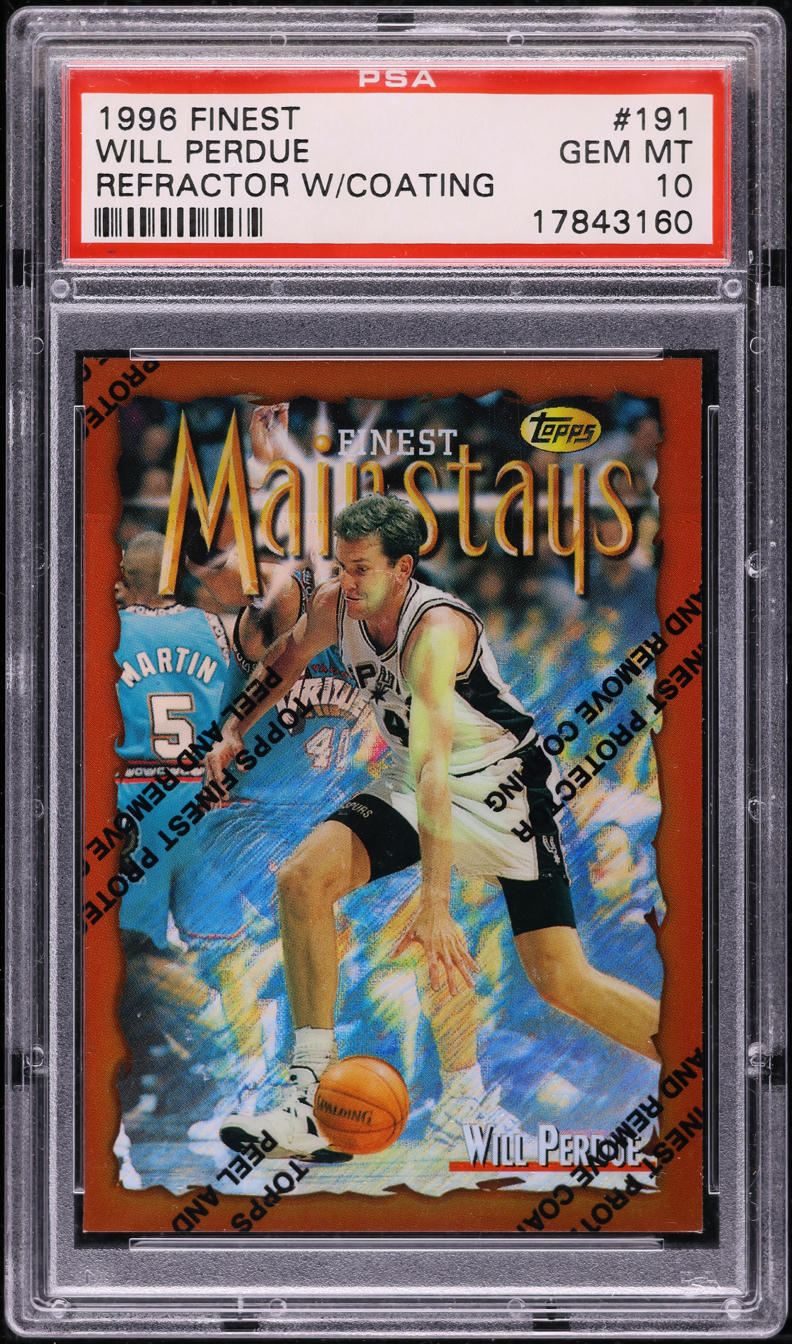 1996 Finest Refractor w/ Coating Will Perdue #191 PSA 10 GEM MINT