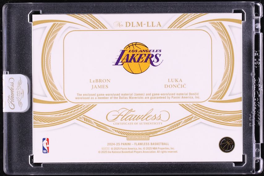 2024 Panini Flawless Platinum Dual LeBron James & Luka Doncic NBA LOGOMAN PATCH 1/1 #DLM-LLA