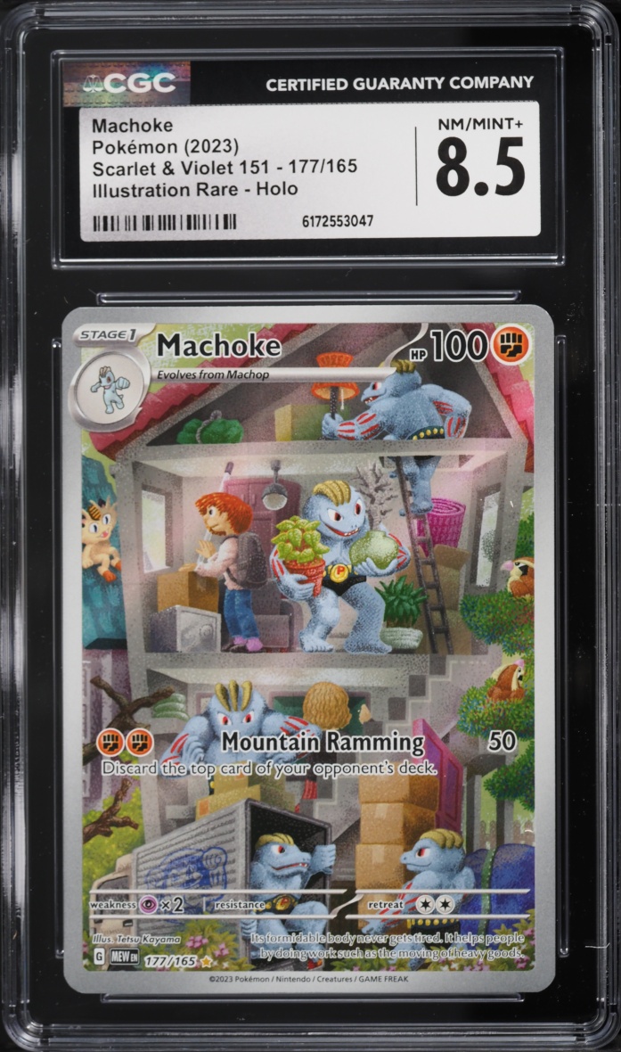 2023 Pokemon Scarlet & Violet 151 IR Machoke #177 CGC 8.5 NM-MT+